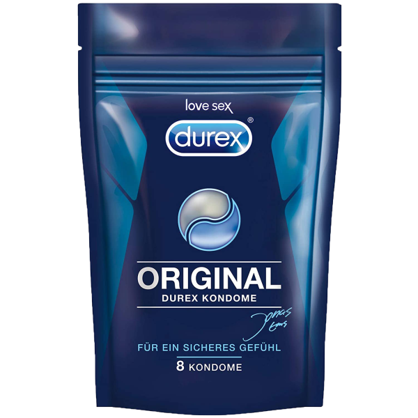 Durex Original Kondome mit schmaler Passform und extra Gleitgelbeschichtung