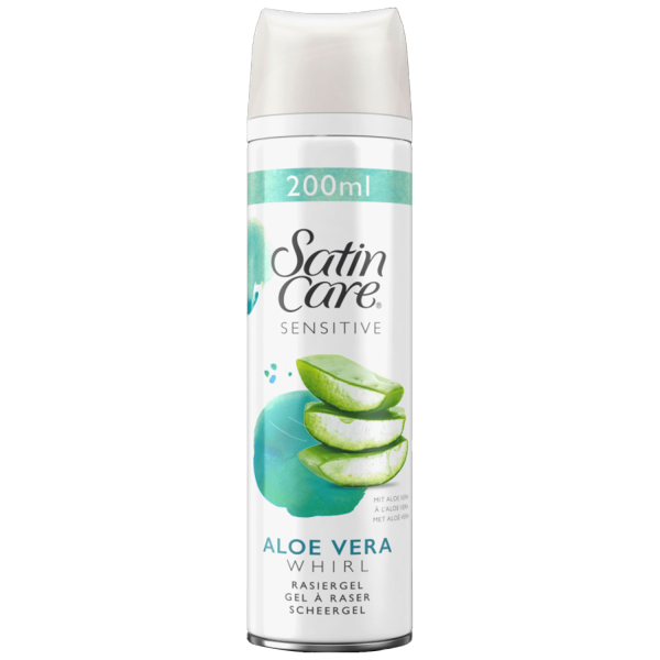 Gillette Satin Care Sensitive Rasiergel Gel mit Aloe Vera 200ml
